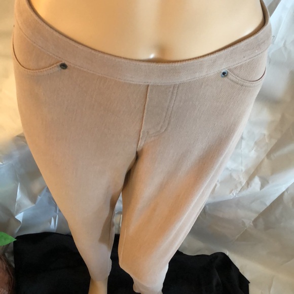 2 for $10 Leggings designed as Jeans in Tan color. Very comfy size L/G (12/14) - Picture 4 of 8